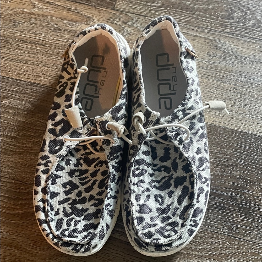 Hey Dude Kids Black and White Moccasins